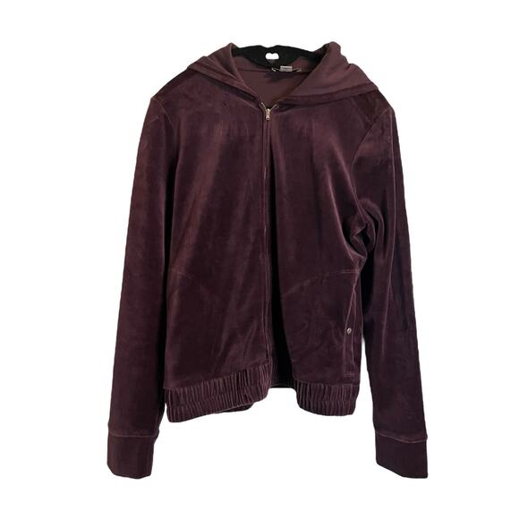 Ann Taylor LOFT Tops - Ann Taylor Loft purple velour hoodie Size Medium